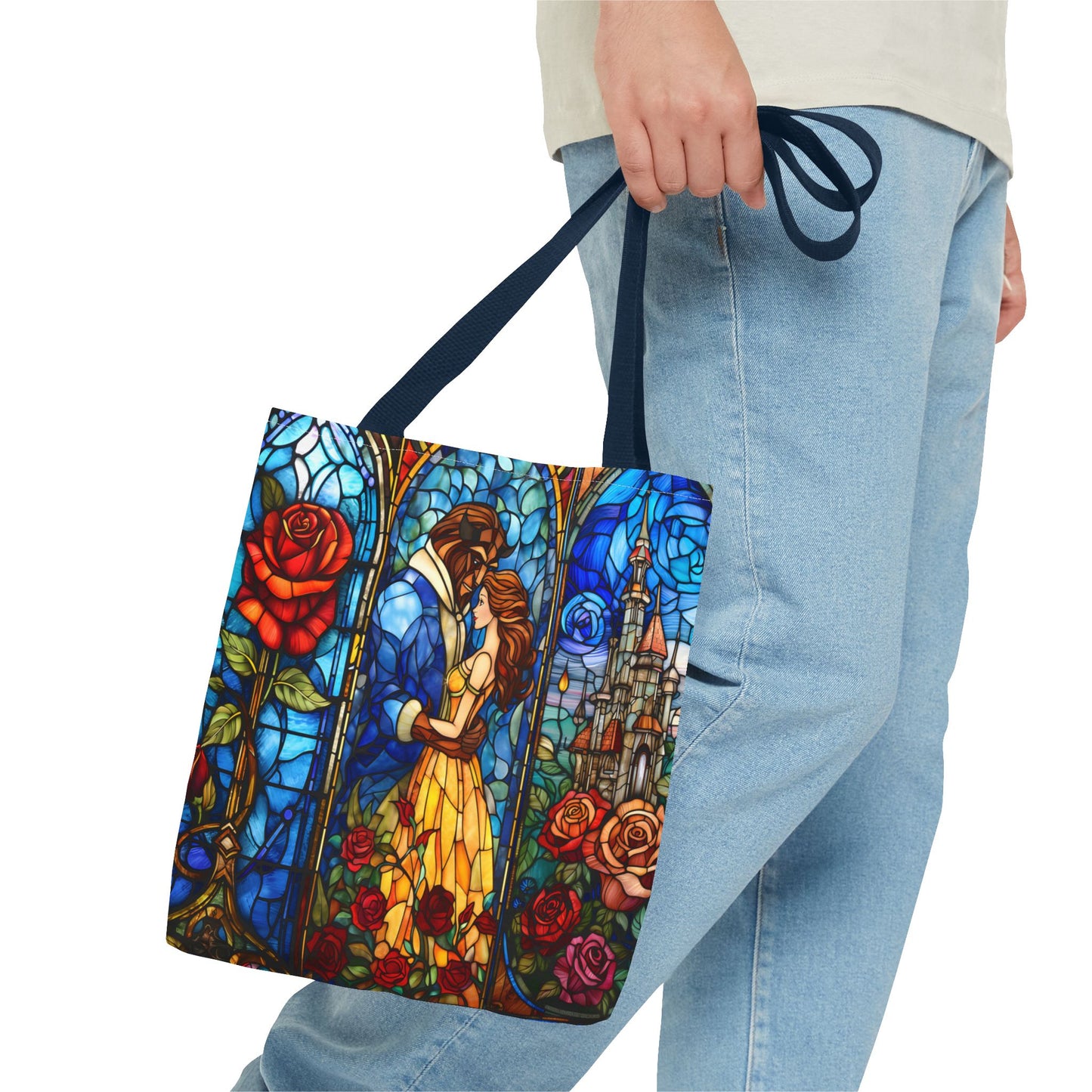 Beauty and the Beast Stained Glass Tote