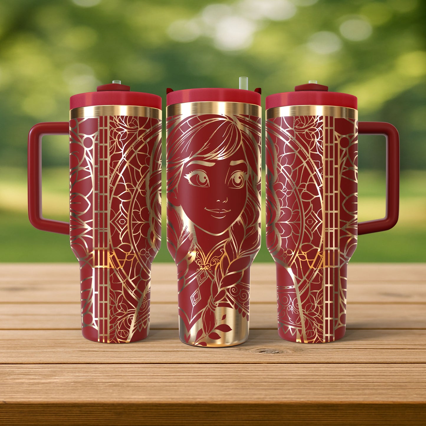 40 oz Red/Gold Tumbler