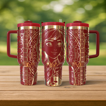 40 oz Red/Gold Tumbler