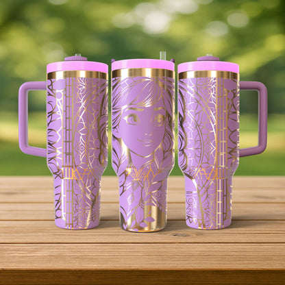 40 oz Soft Pink/Gold Tumbler