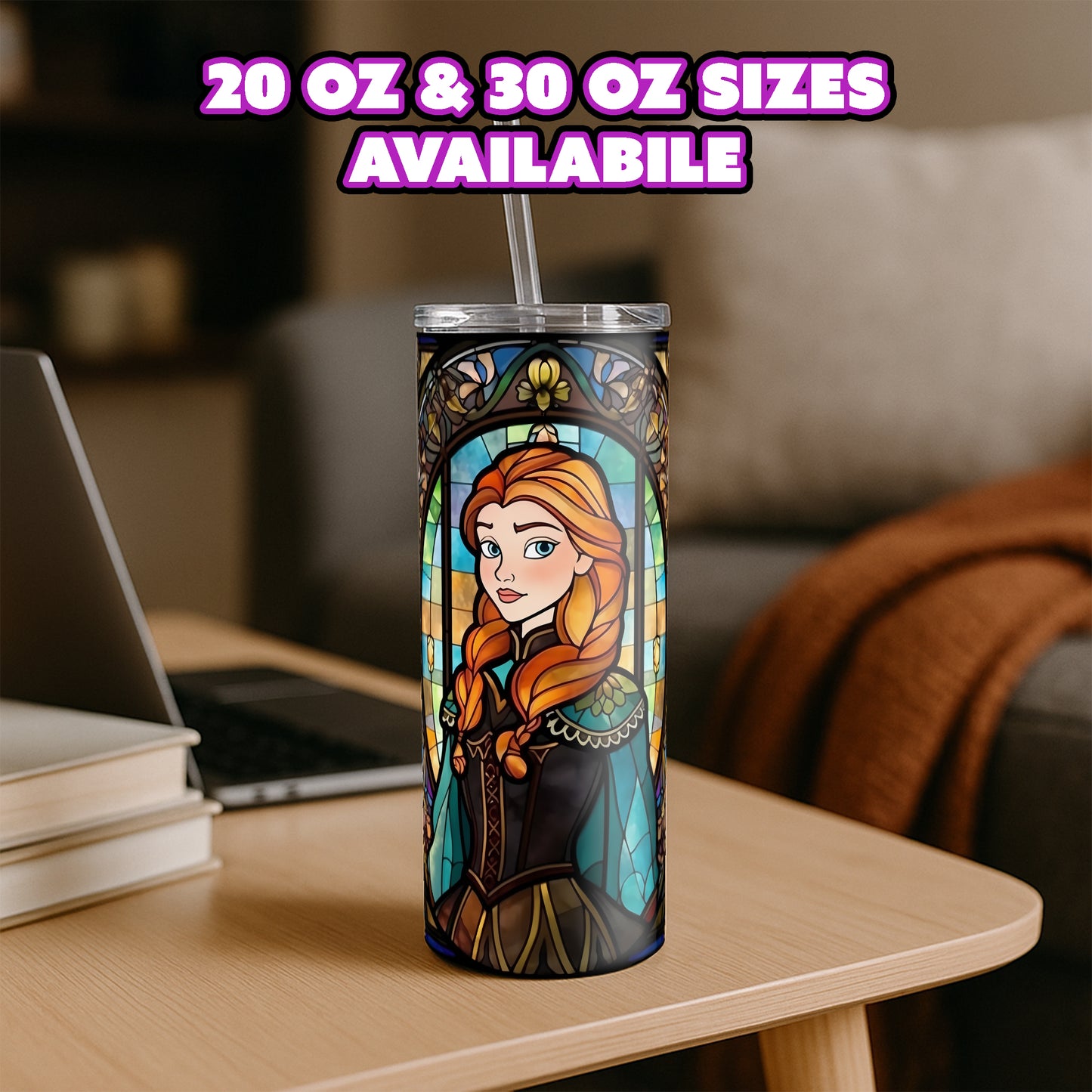 Anna Tumbler - Stained Glass Portrait Edition