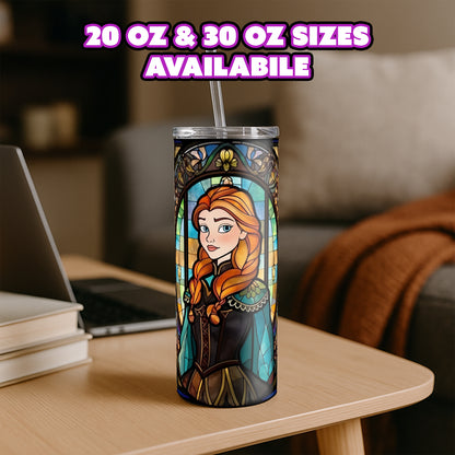 Anna Tumbler - Stained Glass Portrait Edition