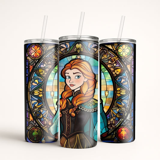 Anna Tumbler - Stained Glass Portrait Edition