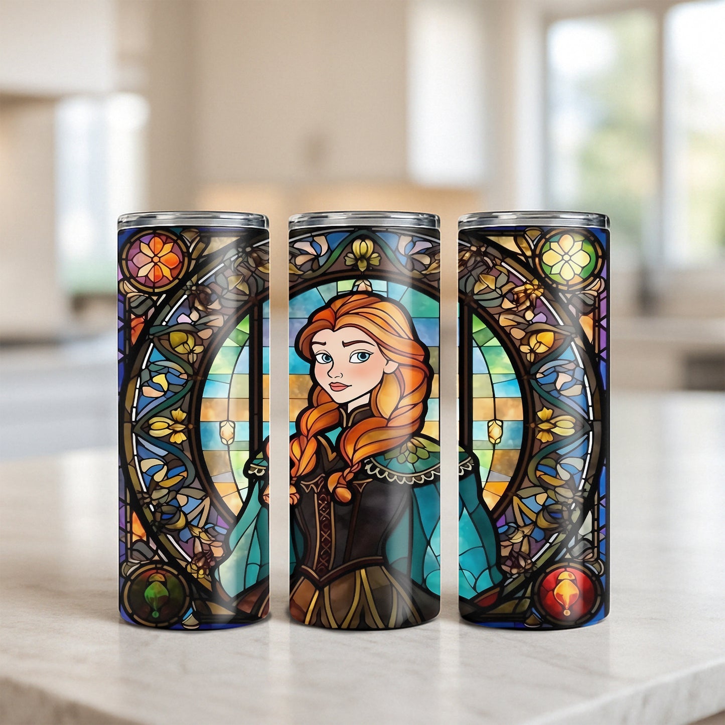Anna Tumbler - Stained Glass Portrait Edition