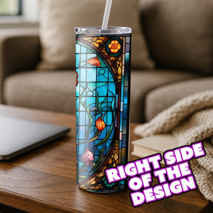 Little Mermaid Tumbler - Stained Glass Portrait Edition