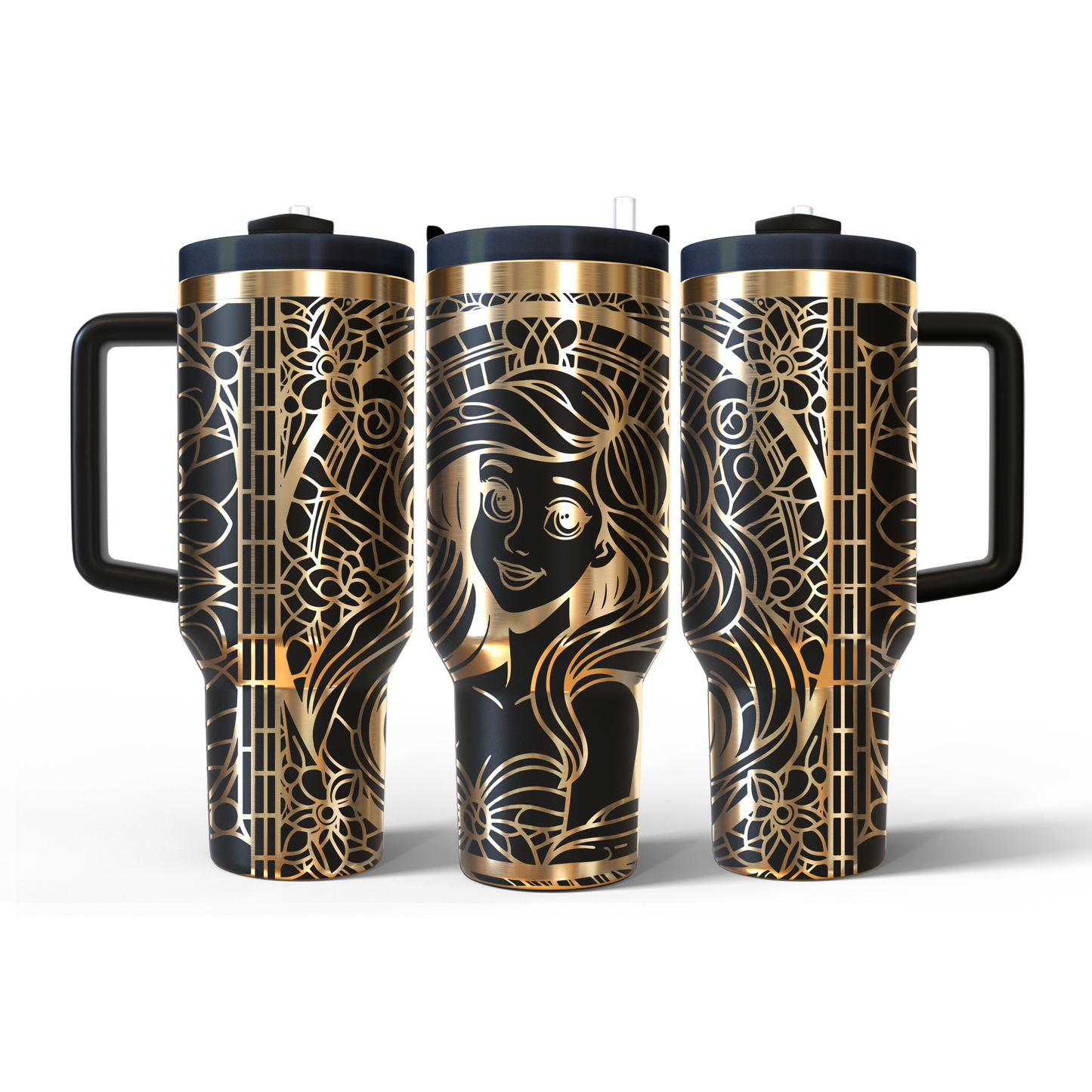 40 oz Black/Gold Tumbler