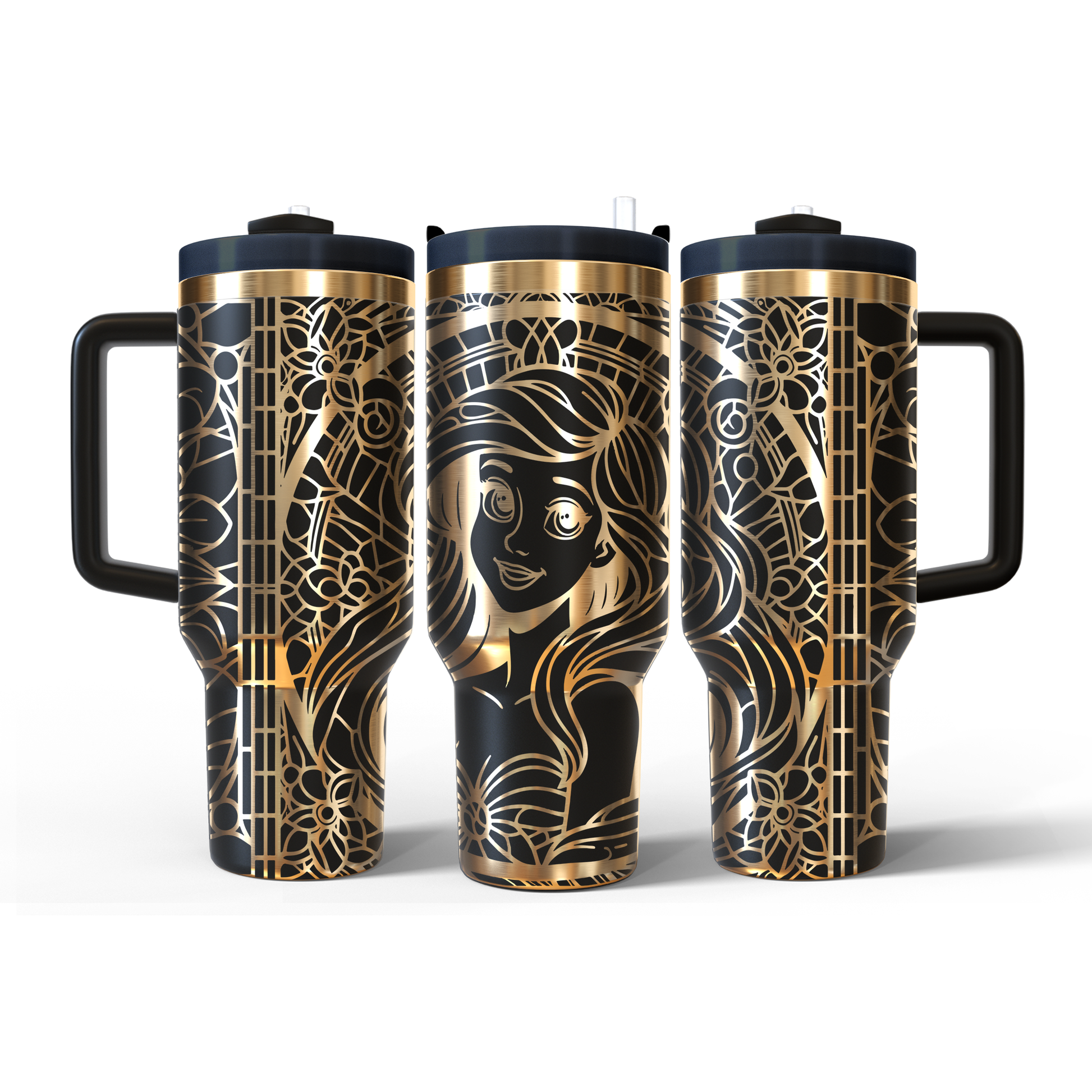 40 oz Black/Gold Tumbler