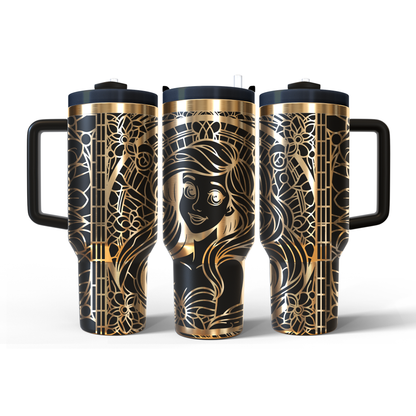 40 oz Black/Gold Tumbler