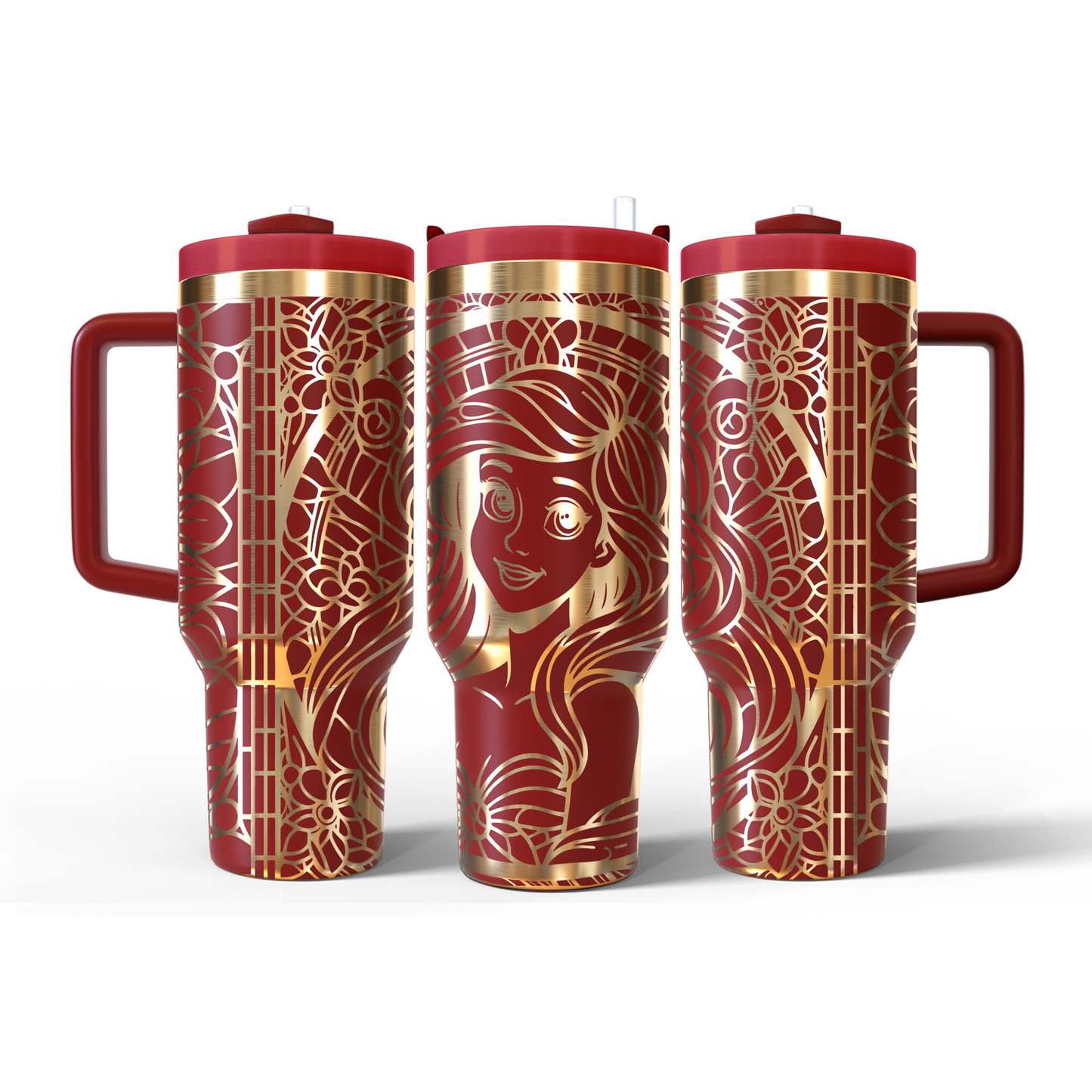 40 oz Red/Gold Tumbler