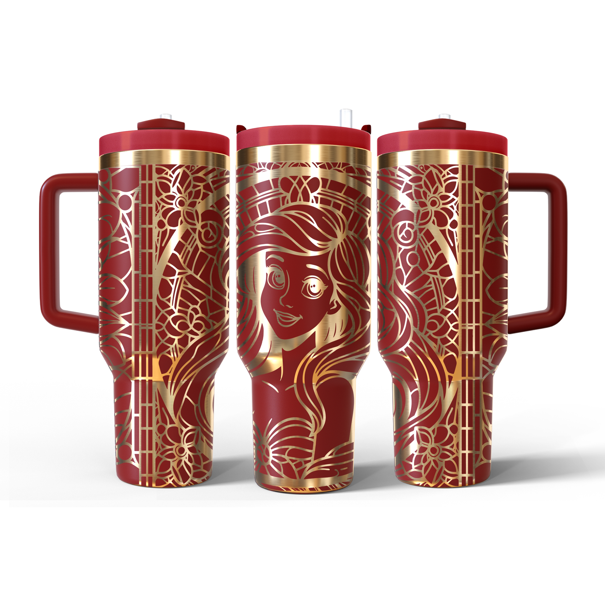 40 oz Red/Gold Tumbler