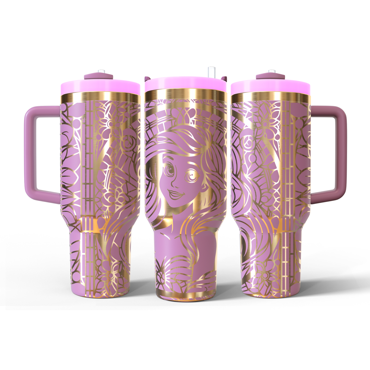 40 oz Soft Pink/Gold Tumbler