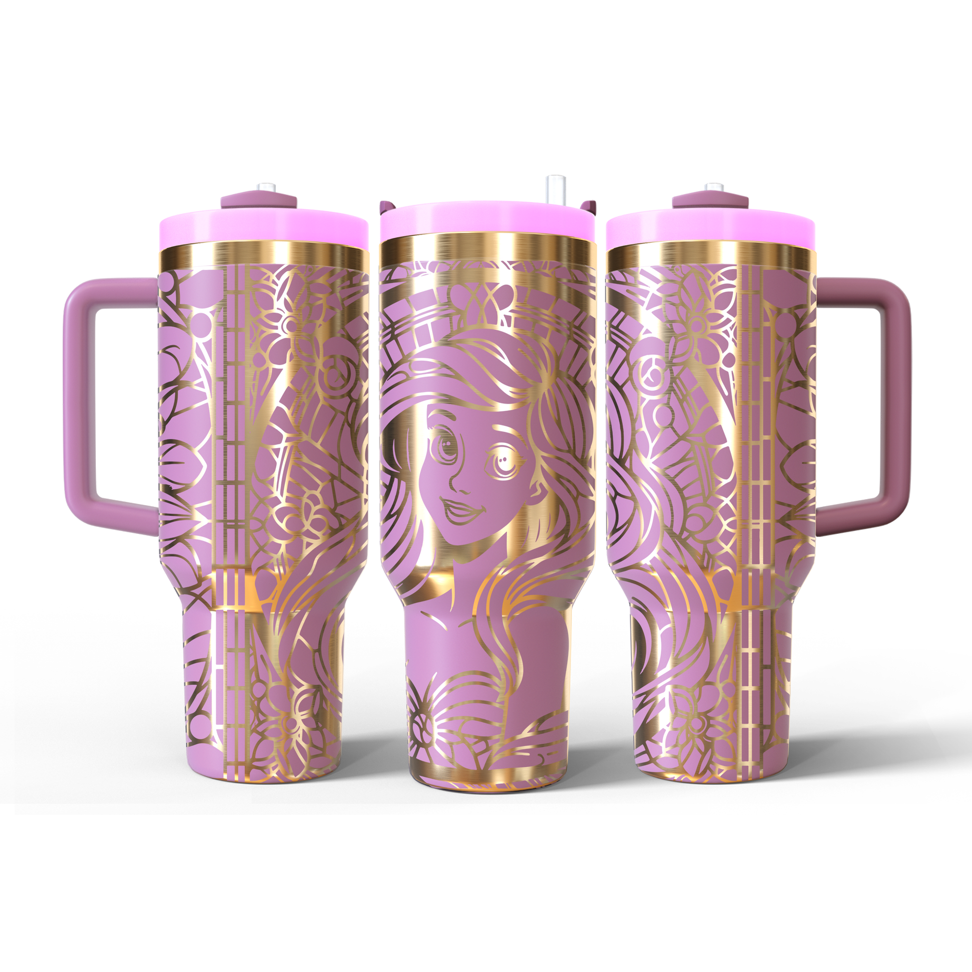 40 oz Soft Pink/Gold Tumbler