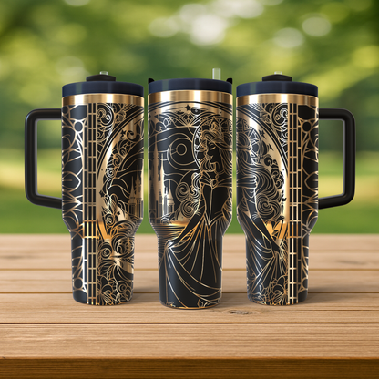 40 oz Black/Gold Tumbler
