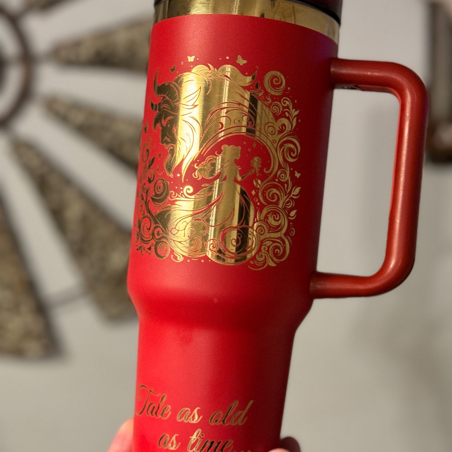 Beauty and the Beast Engraved Tumbler - Tale as Old as Time