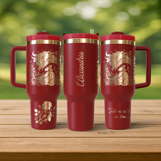 40 oz Red/Gold Tumbler