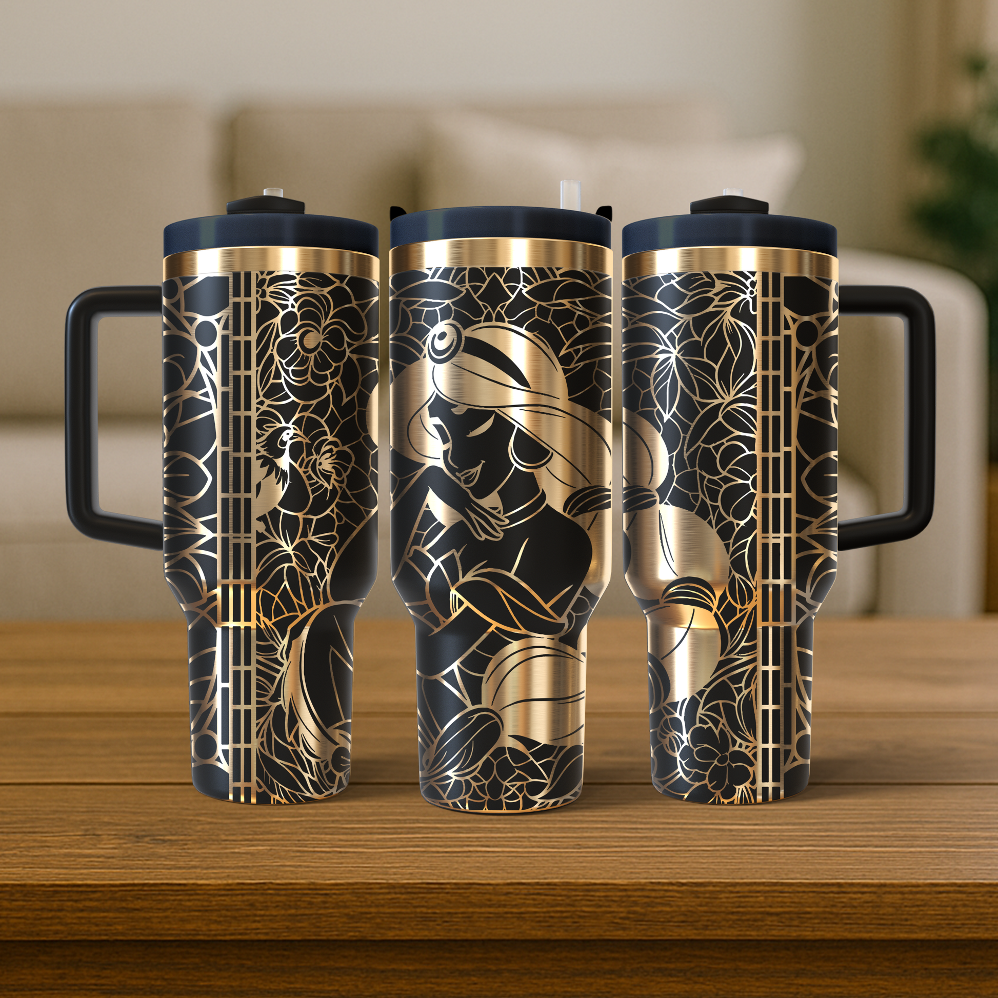 40 oz Black/Gold Tumbler