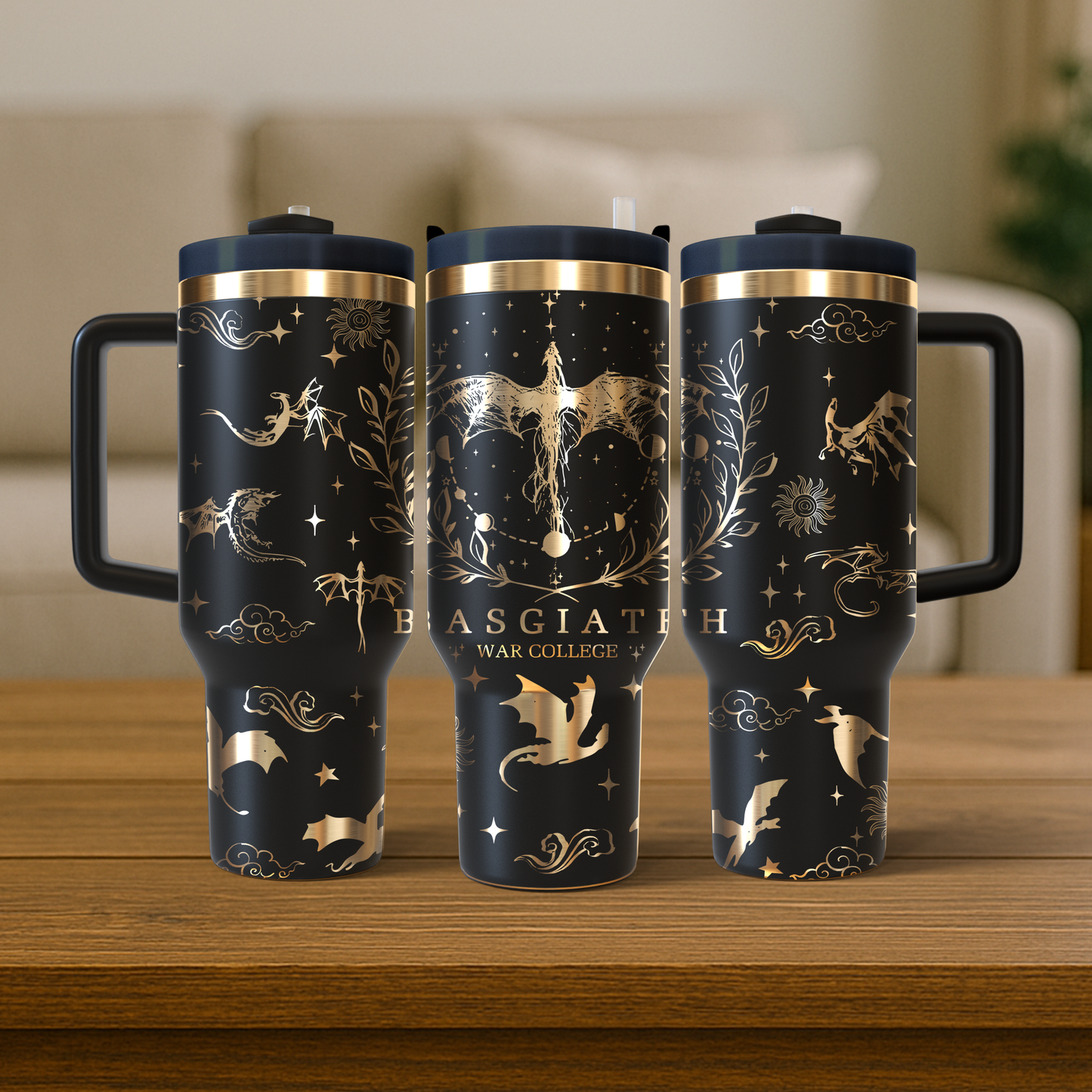 40 oz Black/Gold Tumbler