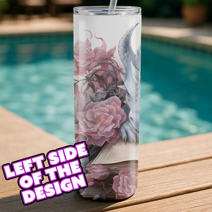Blue Rose Book Dragon Tumbler