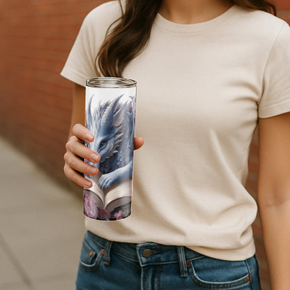 Blue Rose Book Dragon Tumbler
