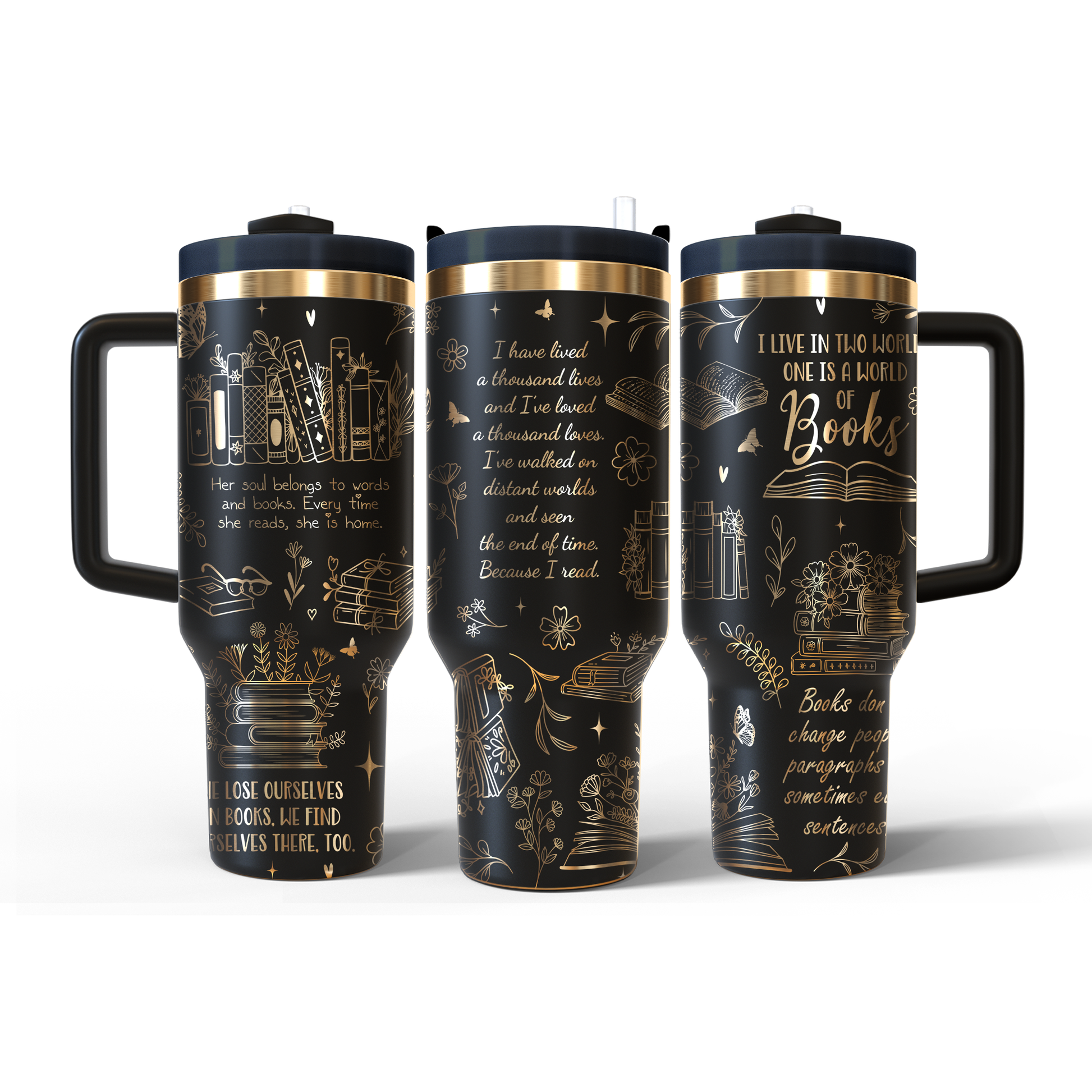 40 oz Black/Gold Tumbler