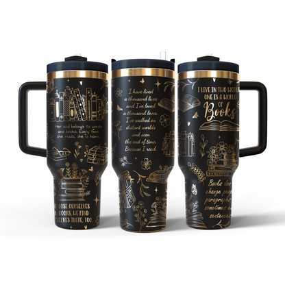 40 oz Black/Gold Tumbler