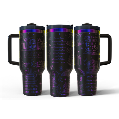 40 oz Black/Rainbow Tumbler
