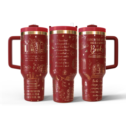 40 oz Red/Gold Tumbler