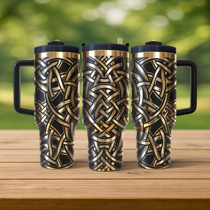 40 oz Black/Gold Tumbler