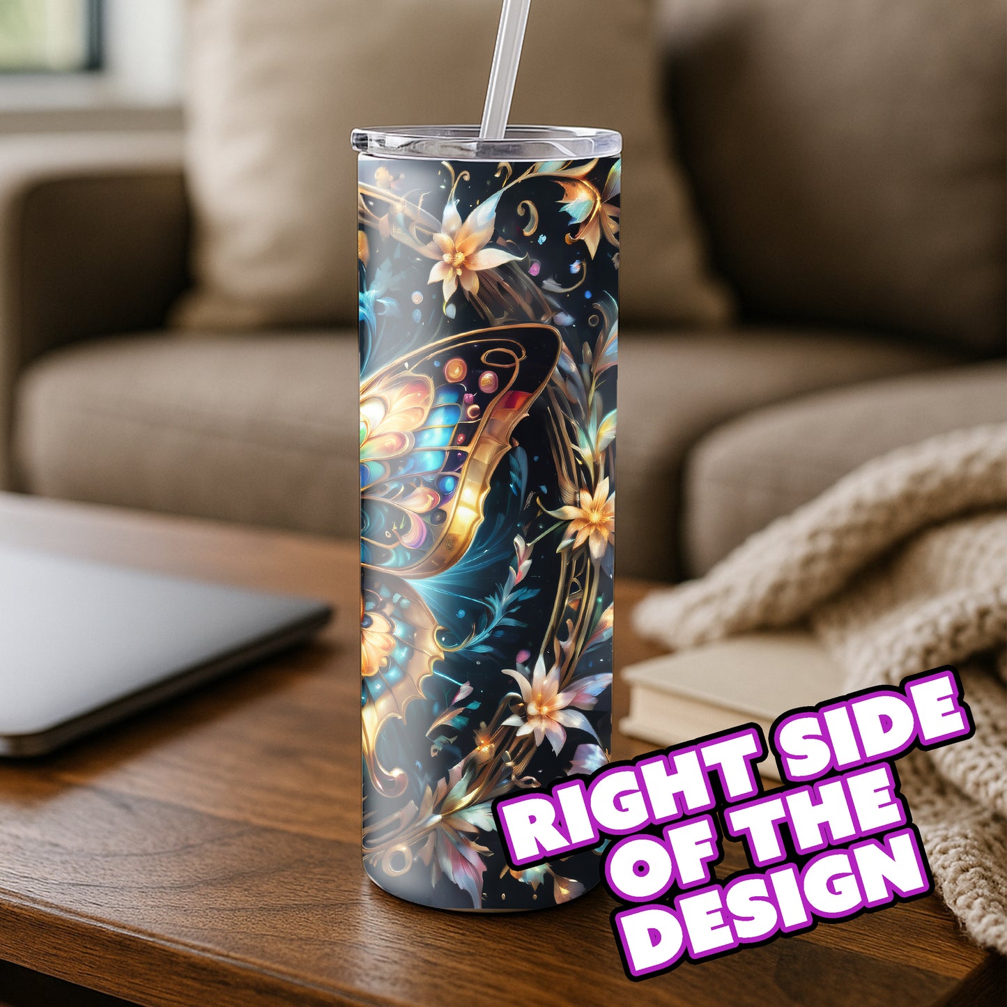 Elegant Stained Glass – “Celestielle” Tumbler