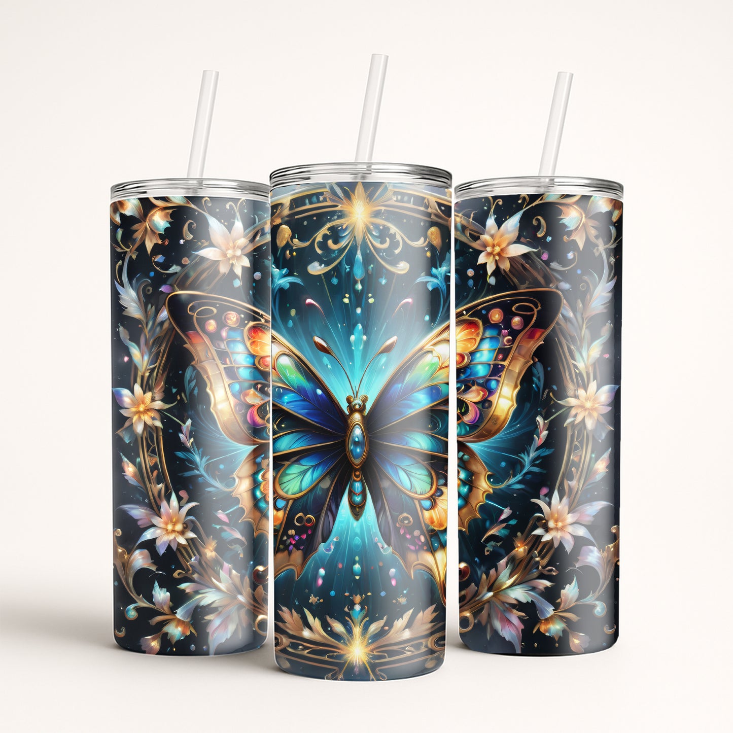 Elegant Stained Glass – “Celestielle” Tumbler