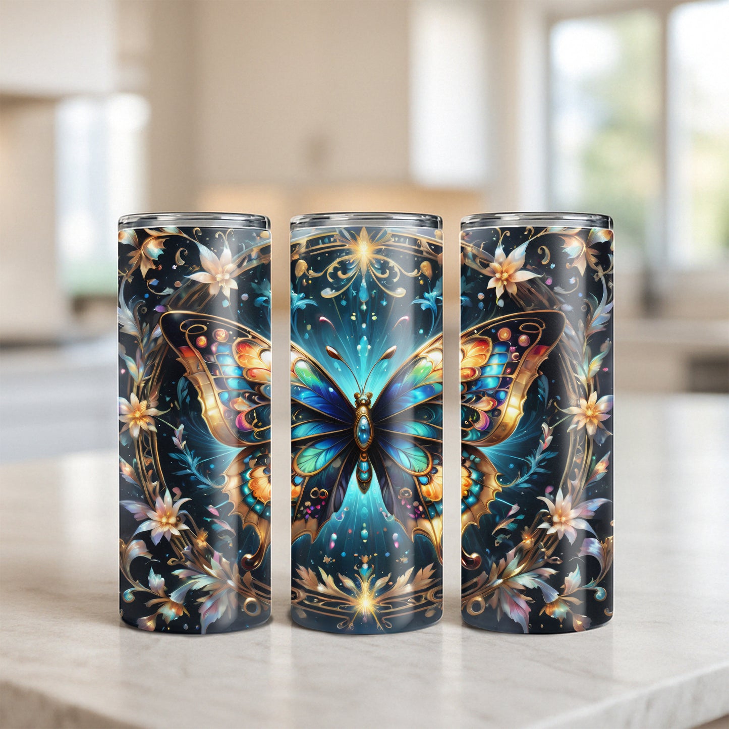 Elegant Stained Glass – “Celestielle” Tumbler