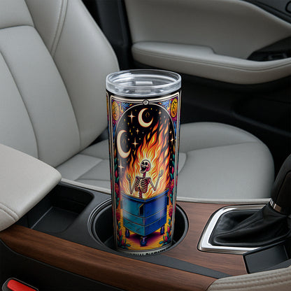 The Emotional Dumpster Fire - Sarcastic Tarot Card Tumbler