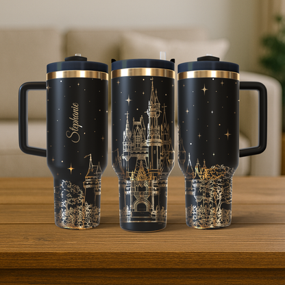 40 oz Black/Gold Tumbler