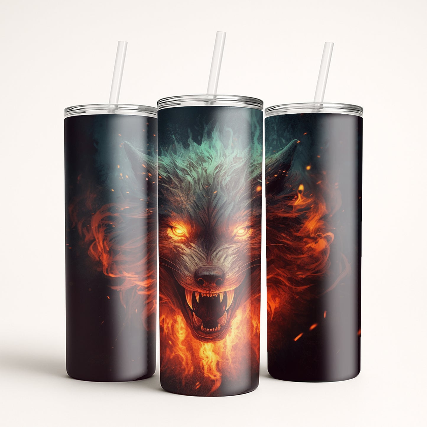 Fire Wolf Tumbler - Hellfang Edition