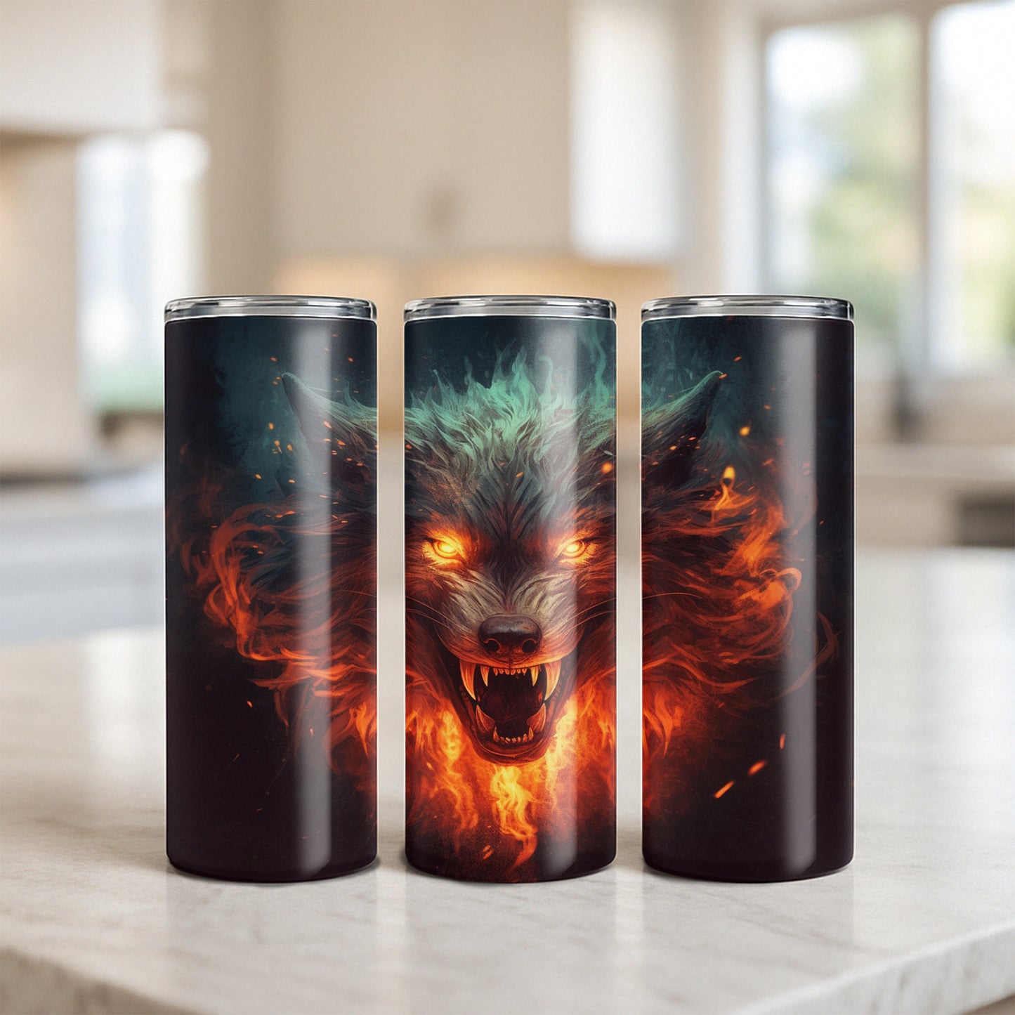 Fire Wolf Tumbler - Hellfang Edition