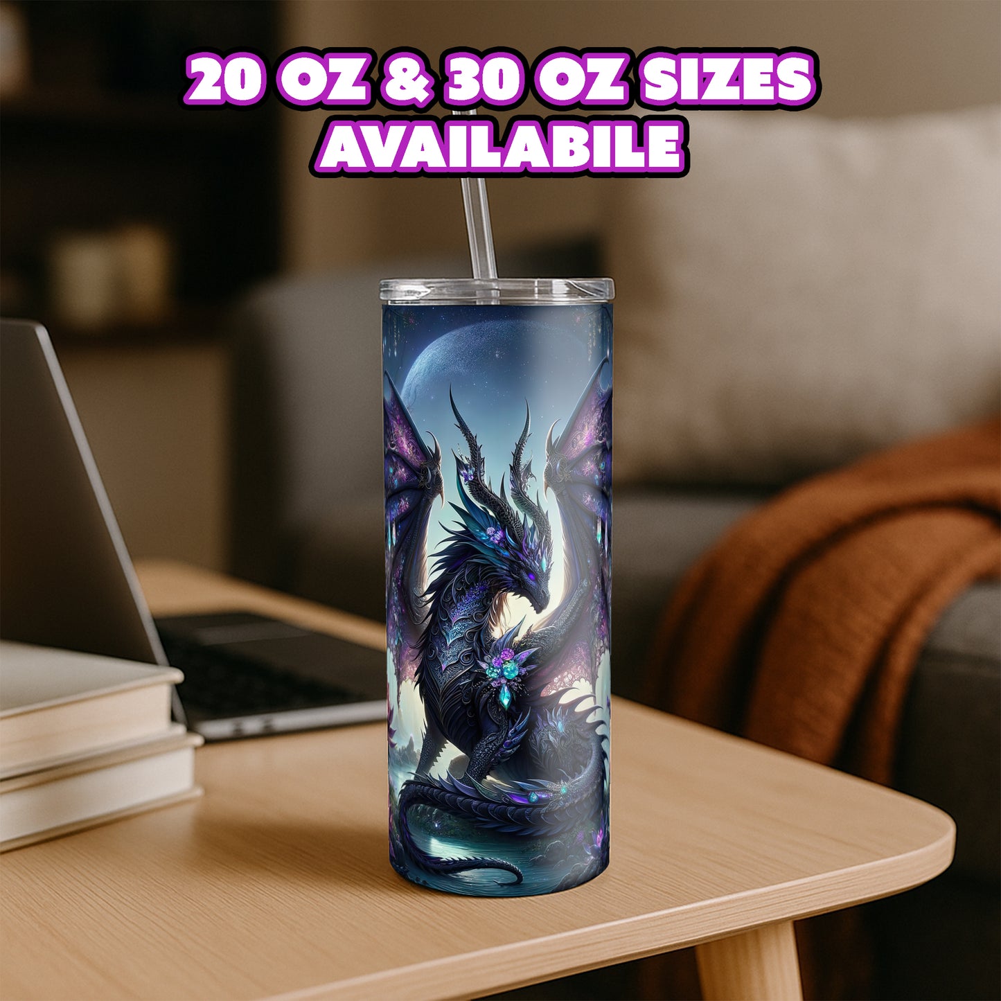 Lacy Gemston Dragon Tumbler