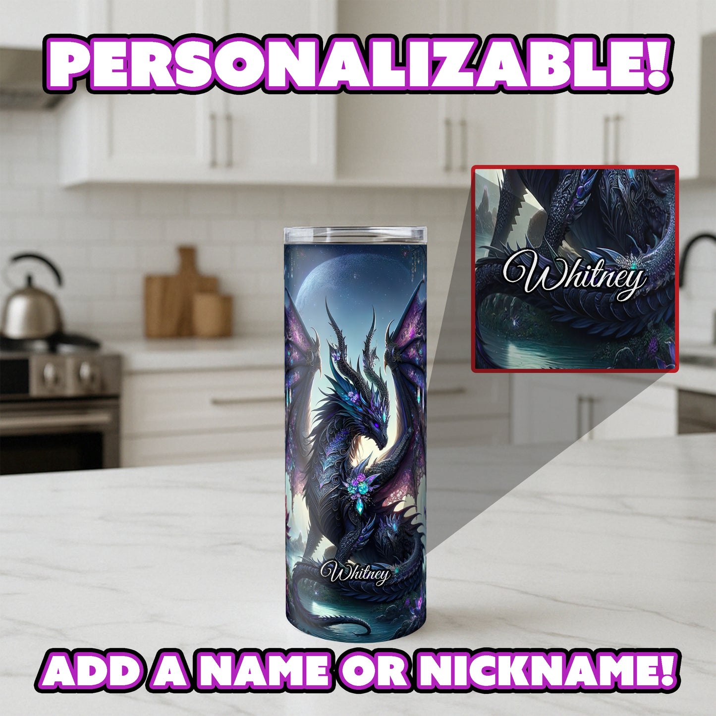 Lacy Gemston Dragon Tumbler