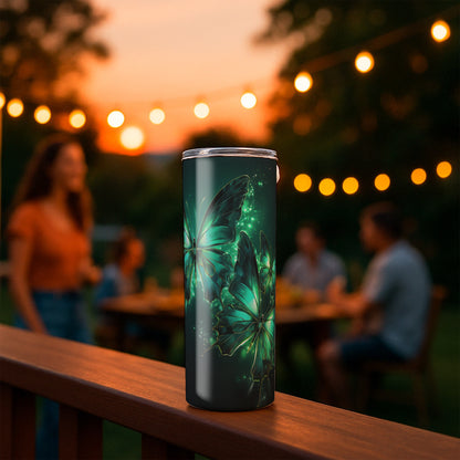 Glowing Twin Butterflies - “Luminara” Tumbler