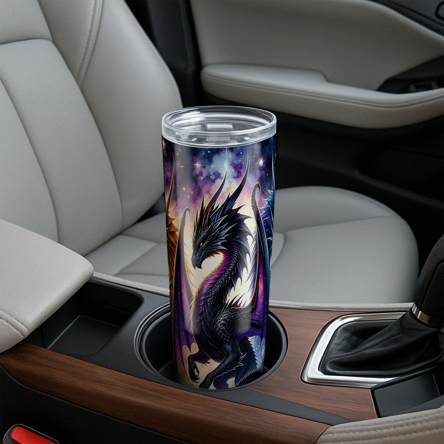 Gold Nebula Black Dragon Trio Tumbler