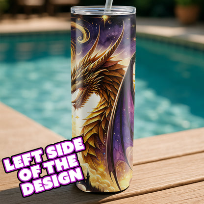Gold Nebula Black Dragon Trio Tumbler