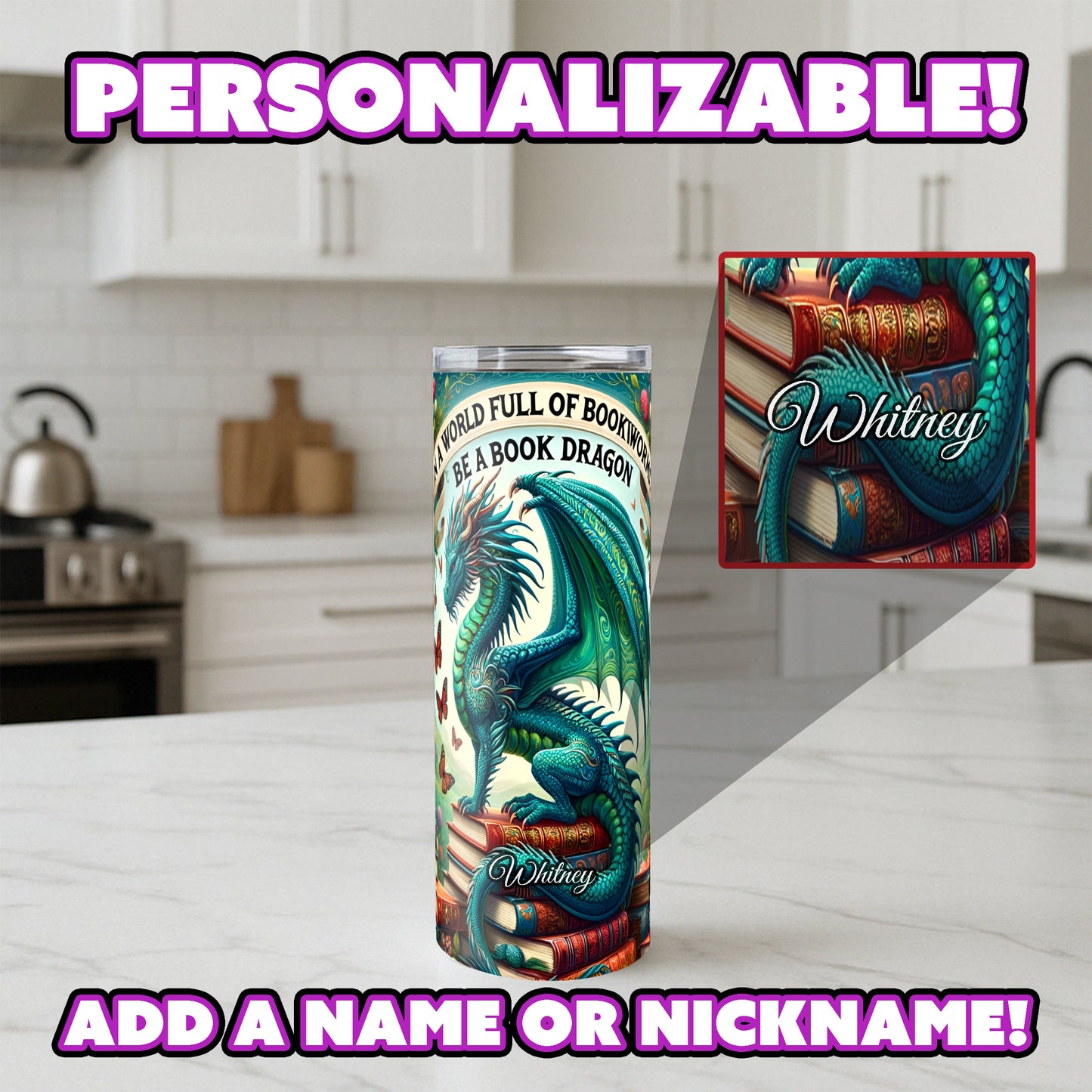 Green Book Dragon Tumbler