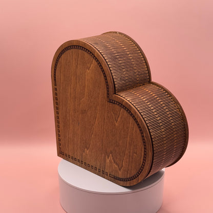 Handcrafted Heart-Shaped Keepsake Box – Floral Design