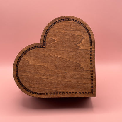 Handcrafted Heart-Shaped Keepsake Box – Floral Design