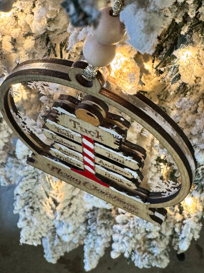 North Pole Family Sign Ornament – Hand-Painted Keepsake