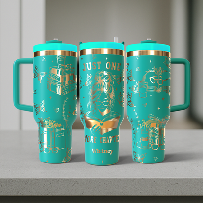 40 oz Aqua/Gold Tumbler
