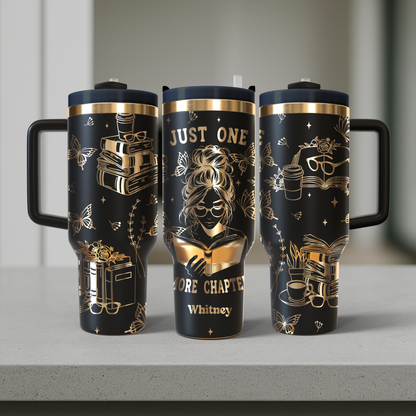 40 oz Black/Gold Tumbler