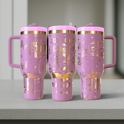 40 oz Soft Pink/Gold Tumbler