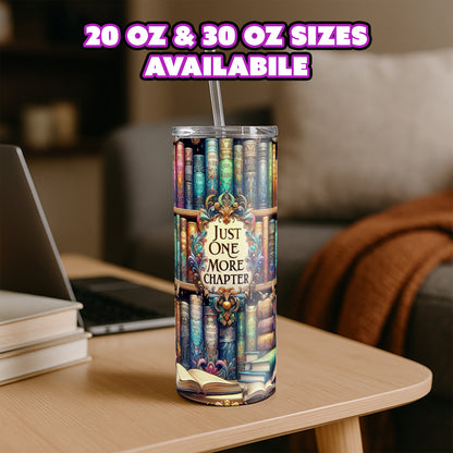 Just One More Chapter Bookish Tumbler