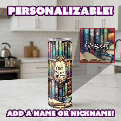 Just One More Chapter Bookish Tumbler