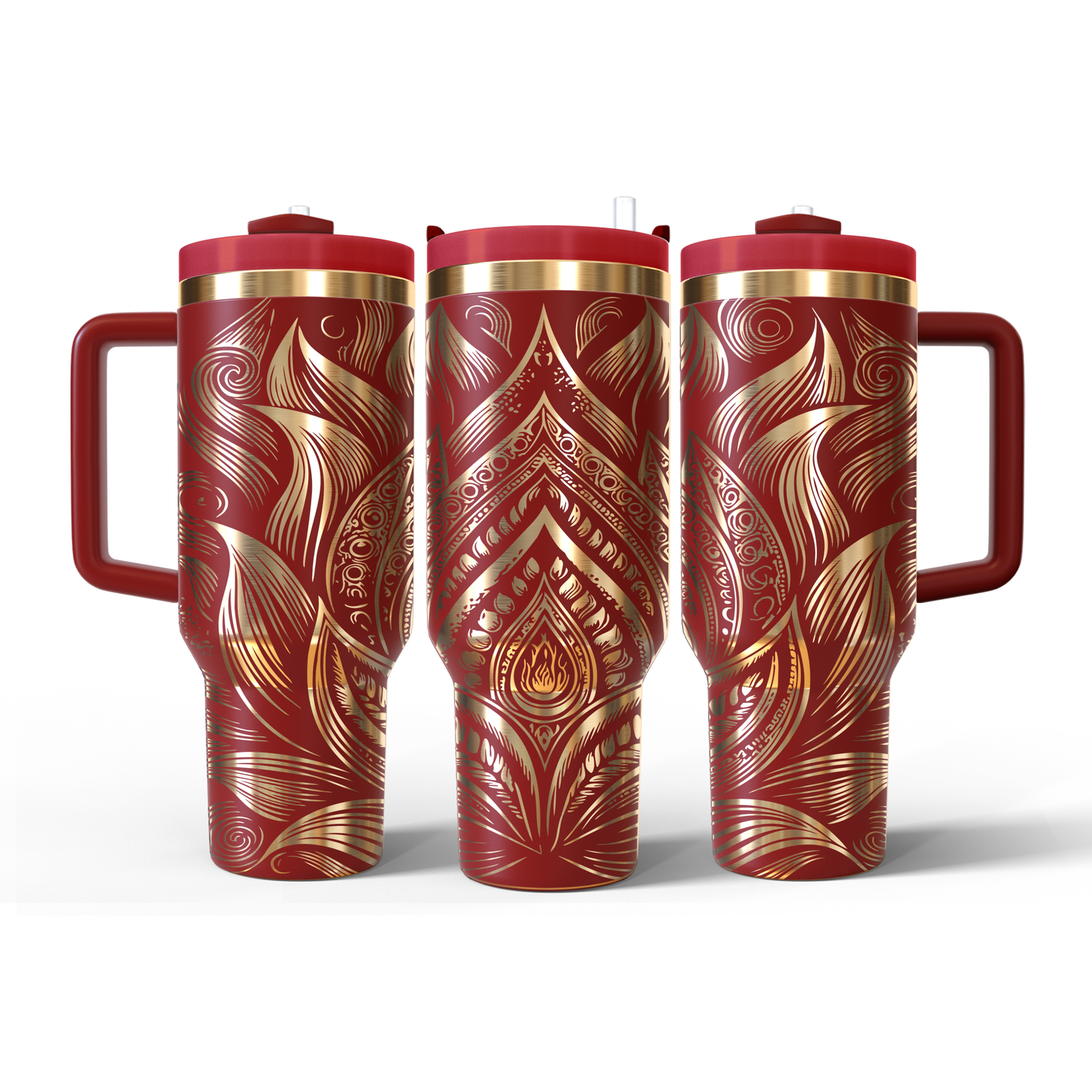 40 oz Red/Gold Tumbler
